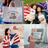 9 PCS American Flag Stencils - We The People & Don't Tread On Me Reusable Tracing Templates for Adults DIY Card Albums Wall Floor Crafts Decors...