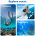 TELESIN Waterproof Case for DJI Action 4 Action 3 Camera Accessories, with Anti-fog Underwater Housing Shell Cage Supports 45M/148FT Deep Diving S...