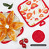Oven Mitts and Potholders Dish Towles Set 100% Cotton for Perfect for Gifting, Baking, and Everyday Cooking Durable Heat Resistant for Kitchen and...