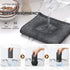 Kitchen Towels and Dishcloths Sets, 26 X 15 Inch and 12 X 12 Inch, Set of 8, Soft and Super Absorbent Dish Towels for Drying Dishes, Black with Wh...