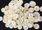 100 Mother of Pearl Buttons .1/2" 2 Hole Cat Eye Style #3 Quality...