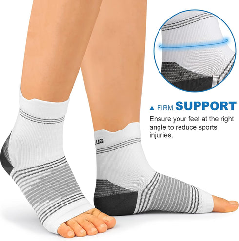 PAPLUS Ankle Brace Compression Socks (6 Pairs) for Men and Women. Plantar Fasciitis Socks with Foot Arch Support for Pain Relief...