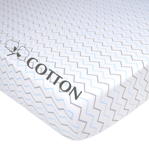 American Baby Company 100% Natural Cotton Fitted Mini Crib Sheet 38" x 24" - Soft & Breathable Small Nesting Portable Crib Sheet, Fits Pack N Play...