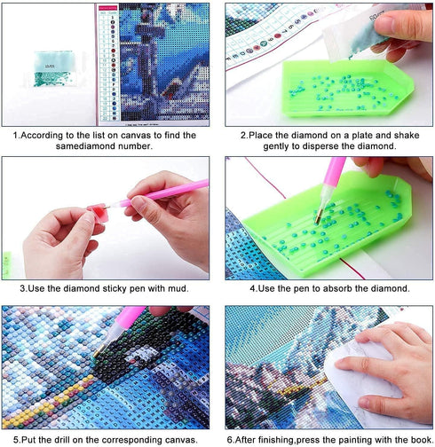 Xiyuekissu Diamond Art Kits for Adults, 5D Diamond Art Butterfly Text Art DIY Round Full Diamond Mosaic Set Crafts Colorful Butterfly with Heart 1...