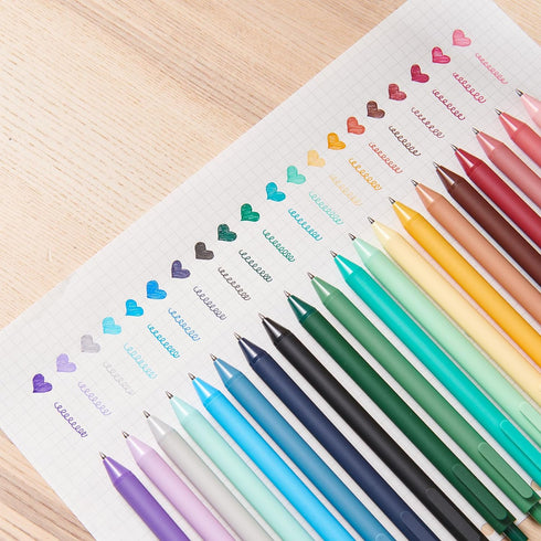 Kaco Gel Pens 20 Assorted Color Ink 0.5mm Fine Point, Cute Stationery Journaling Note Taking Pens Retractable Office School Supplies...