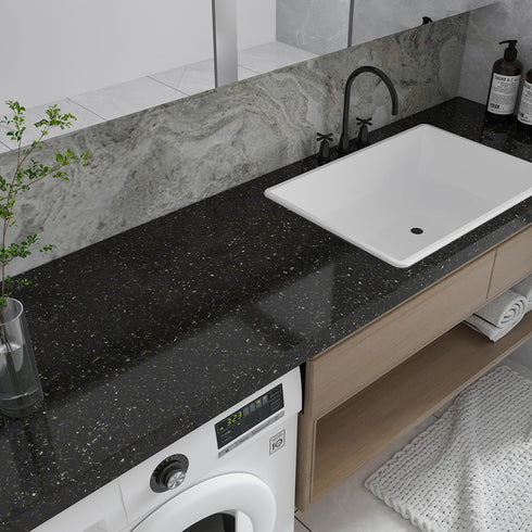 Black Gold Granite Contact Paper Peel and Stick Countertops for Kitchen Waterproof Marble Wallpaper Self Adhesive Granite Countertop Contact Paper...