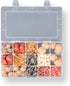 2 Pack Plastic Small Crafts Storage Boxes with Adjustable Dividers (15 Grid)...