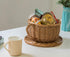 Wicker Saucer Coffee Mug Cup Decorative Gift Basket Desk Organizer...