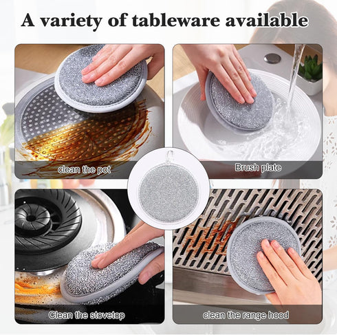 10PCS Multifuctional Wire Dishwashing Rags for Wet and Dry, New Non Scratch Wire Dishcloth, Scrub Sponges Kitchen, Dish Cloths for Washing Dishes,...