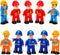 FUNERICA 10-Set Toy People Figures - Bendable Fireman, Police, Construction Workers, Community Helpers, Play Little People Toys Figurines Dollhous...