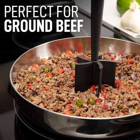 Zulay Ground Beef Chopper Tool Hamburger Smasher Tool - Meat Chopper For Ground Beef - Ground Meat Smasher - Ground Meat Chopper - Ground Beef Mas...