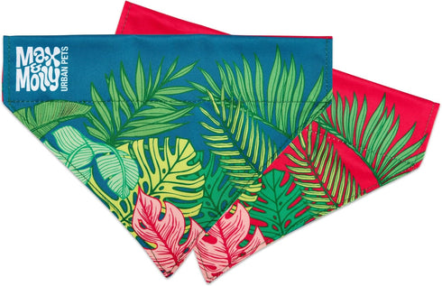 Max & Molly 2-in-1 No-Tie Reversible Pet Bandana for Collars - Vibrant Designs, Durable & Machine-Washable - Slide-On Fabric Accessory for Cats & ...