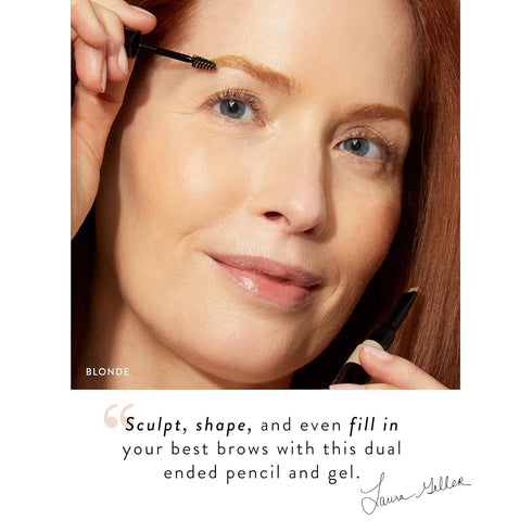LAURA GELLER NEW YORK Sculpt-n-Stay Waterproof Brow Pencil & Gel- Dark Brown...