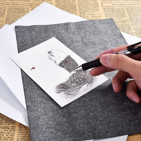 Hotop 100 Sheets Carbon Transfer Paper, Black Tracing Paper for Wood, Paper, Canvas and Other Art Surfaces (9 x 13 Inch)...