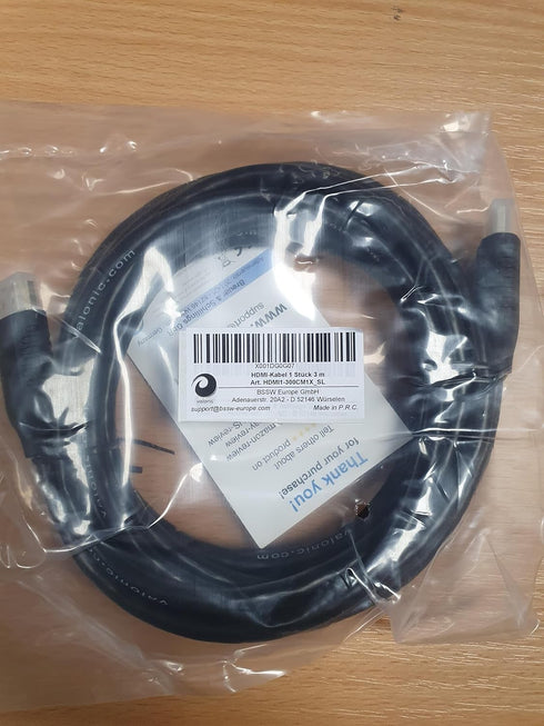 valonic HDMI Cable - 10 ft, 4k, Full HD, ARC, high Speed, Ultra HD, ethernet - for TV, PS4, Xbox, 30 AWG, Black...