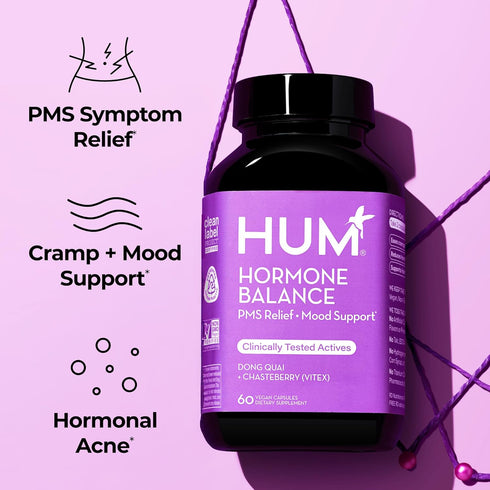 HUM Hormone Balance - Supplement for Women's Health - Support for Cramps, Cravings, Irritability & Hormonal Balance - Chasteberry & Dong Quai Wome...