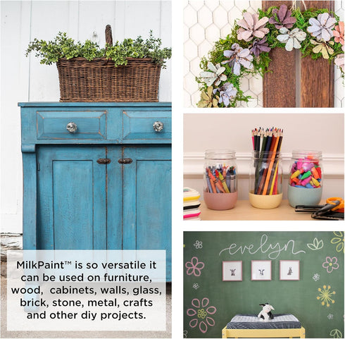 Miss Mustard Seed's MilkPaint for Furniture, Wood, Cabinets, Walls, Brick, and Stone, Water Based, All Natural, Eco Friendly, Organic, No VOCs (Fa...