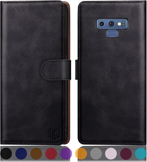 SUANPOT for Samsung Galaxy Note 9 6.4" with RFID Blocking Leather Wallet case Credit Card Holder, Flip Folio Book Phone case Cover Purse Poket for...