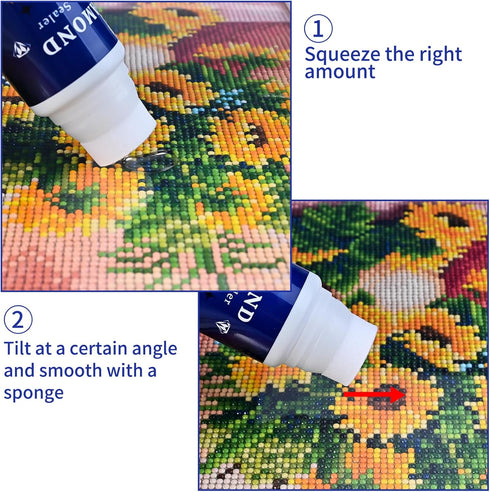 2-pack Diamond Painting Protectant Sealer Brightener(120ml*2), 8OZ Diamond Painting Accessories Glue for Diamond Painting and Puzzles, Diamond Art...