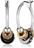 Nine West "High Stakes" Multi-Tone Petite Slider Hoop Earrings...