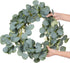 2Pack Artificial Eucalyptus Garland, 6 ft Faux Silk Eucalyptus Leaves Vines Handmade Garland Greenery Wedding Backdrop Arch Wall Decor...