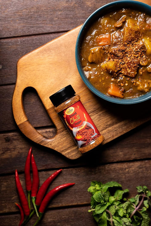 Ez Thai Red Chili Pepper Flakes 1 Pack 48 Gram Red Hot Chili Peppers Crushed For Tomyum, Pizza, Salads, Seafood, Chili Oil, Soup, Noodle...
