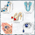 4 Pieces Brooches Pins for Women Rhinestone High Heel Crystal Brooches Princess Shoes Angel Wing Tear for Women Brides Gifts Party Favors Mom's Pr...