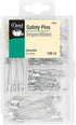 Dritz 1480 Safety Pins with Storage Box, Nickel plated Steel & Brass, Assorted Sizes (100-Count)...