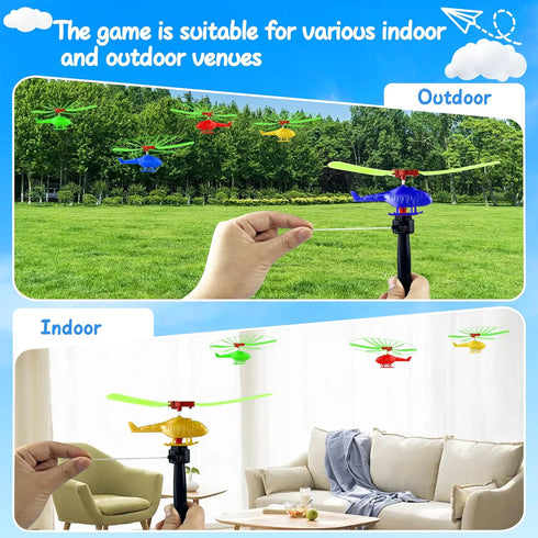 10PCS Flying Helicopters Planes 360°Rotating Airplanes Helicopter Airplane for Boys Girls Goodie Bag Stuffers Classroom Prizes Bulk Party Favors...