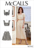 McCall Pattern Company McCall's Women's Crop Top, Shorts, and Flared Leg Pants, Sizes 4-12 Sewing Pattern, White...