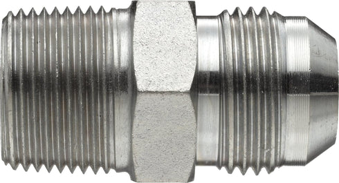 Brennan 2404-06-08 Steel JIC Flared Tube Fitting, Straight, 3/8" Tube OD JIC Male x 1/2-14 NPTF Male...