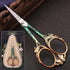 Embroidery Scissors Sewing Scissors Sharp Crafting Threading Scissor with Sheath for Needlework Artwork Manual Handicraft DIY Tool, 4.7in Gold Gre...