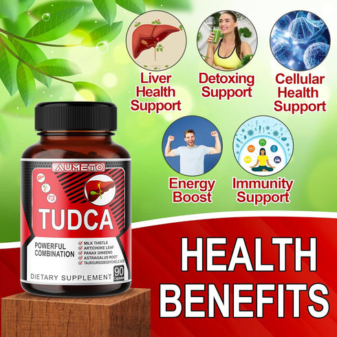 TUDCA Supplement (Tauroursodeoxycholic Acid) with Milk Thistle, Artichoke, Panax Ginseng, Astragalus - Bile Flow & Digestion Support (90 Count (pa...