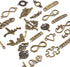 Words Connector Charms, 50 Pieces Mixed Word Letter Connector Pendant Infinity Symbol Link Charms for DIY Necklace Bracelet Jewelry Making - Antiq...