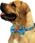 KUDES 2 Pack Print Dog Collars with Bow Tie, Adjustable Dog Collar with Bells and Charm Safety Buckle Cute Pet Collars for Small/Medium/Large Dogs...