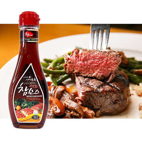 Woori Cham Sauce, Korean BBQ Soy Sauce, #1 Steak Sauce in Korea, Magic Sauce for Korean BBQ, Kalbi, Bulgogi, and Pickles, ??? (10.6Oz, 1) (1 Pack)...