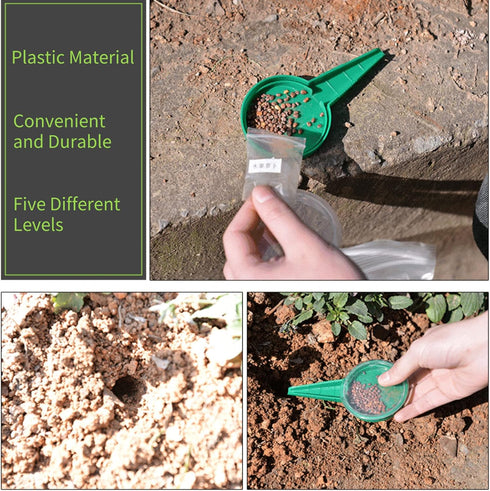 Mumusuki 2PCS Garden Plant Seed Dispenser Sower Planter Seed Dial 5 Different Settings Seeder Gardening Tools...