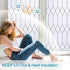 Windimiley Window Privacy Film Stained Glass Frosted Glass Window Clings Moroccan Lattice Decorative Bathroom Door Coverings UV Sun Blocking Heat ...