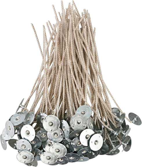 CD Series Candle Wicks for Soy Candles,100pcs CD 4 6" Pretabbed Wicks,Cotton & Paper Wicks for Candle Making....