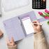 SOUL MAMA Budget Binder with Cash Envelopes - Purple Money Organizer for Cash, A6 Binder Cash Envelopes for Budgeting, Money Saving Binder with Ro...
