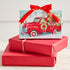 RAZ Imports Tabletop LED Lighted Print Ornament with Easel - Dogs Driving A Red Truck - 6 Inch...