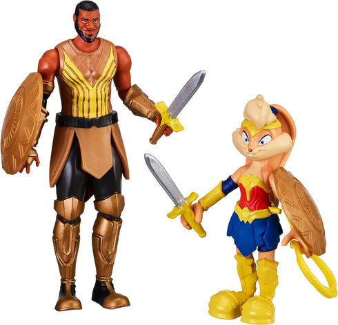 Moose Toys Space Jam: A New Legacy - 2 Pack - On Screen Team Up - Lebron James (Amazon) & Lola Bunny (Wonder Woman), Multicolor, (14624)...