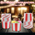 50 Pcs Red White Striped Ice Cream Cups Disposable Paper Snack Bowls 9oz Circus Carnival Paper Dessert Containers For Hot Or Cold Soup Yogurt Chri...