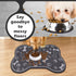 Dog Cat Food Mat,Rapid Absorbent Pet Feeding Mat, Bone Shaped Dog Placemat Water Bowl Mat with Rubber Backing,No Stains Dog Cat Food Mats Indoor, ...