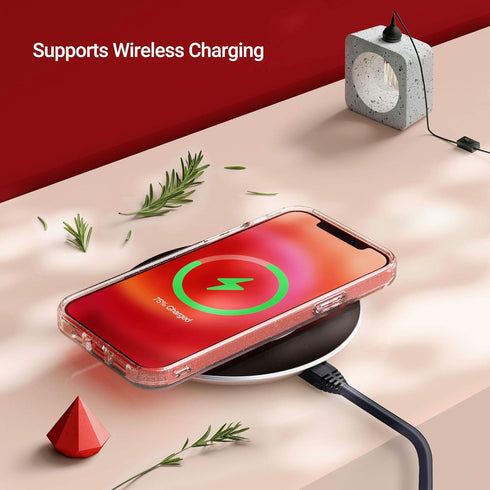 ULAK Compatible with iPhone 12 Mini Case Clear Glitter, Bling Sparkle Protective Phone Case Designed for Women Girls, Hybrid Anti-Scratch Shockpro...