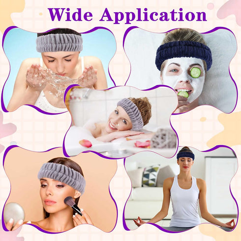 Spa Headband, Makeup Headband for Washing Face, Skincare Headbands for Girls Women, Soft Facial Makeup Head Band...