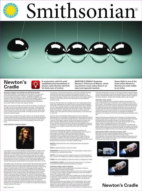 Newton's Cradle Science Kit for Kids - Bundle with Newton's Cradle Toy for Teaching Physics with Toys Plus Bookmark | Newton's Laws Swinging Ball ...