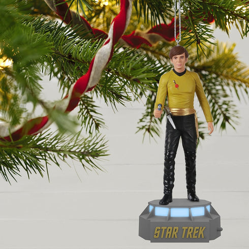 Hallmark Keepsake Plastic Christmas Ornament 2022, Star Trek Mirror, Mirror Collection Ensign Pavel Chekov, Light and Sound...