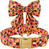 ARING PET Halloween Dog Collar, Cute Orange Dog Collar with Sailor Bowtie, Adjustable Cotton Halloween Pet Collars with Metal Buckle...