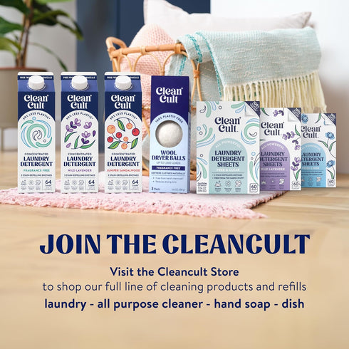 Cleancult Wool Dryer Balls (3 Count) - Made from 100% New Zealand Wool - Biodegradable Dryer Balls - Shorten Dry Times, Soften Clothes, and Stop S...
